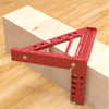ENJOYWOOD 5 inch 3D Multi-Angle Measuring Ruler Square Ruler 22.5-90 Degree Protractor Protractor Hole Positioning Inch/