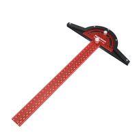 ENJOYWOOD Aluminum Alloy 300mm Angle Positioning T Square Posi Lock Ruler Woodworking Edge Ruler Angle Measure Ruler Scr