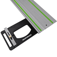 ENJOYWOOD Aluminum Alloy Track Saw Square Guide Rail Angle Stop Woodworking 90 Degree Right Angle Guide Plate Square Cut