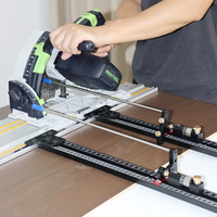 ENJOYWOOD Track Saw Parallel Guide System 0-147.9cm Scale Range with Micro Adjustable Flip Stop and Zero Calibration Rep