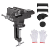 ENJOYWOOD Universal Bench Vise Table Clamp 360° Swivel Base Small Home Vice Heavy Duty Alloy Steel for Woodworking Craft