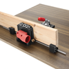 ENJOYWOOD XK4S PRO Pocket Hole Jig with Stabilizing Bar Stop Block Aluminum Alloy Woodworking Drill Guide for DIY Carpen