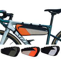 ENLEE 2.5L Bicycle Inner Tube Bag Waterproof Side Zipper Night Reflective Strip Narrow Edge Bike Triangle Front Beam Fra