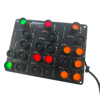 EQKIT YBN-20 Binary Clock DIY Electronic Kit USB 5V Multi-Color LEDs High Precision STEM Educational Soldering Practice