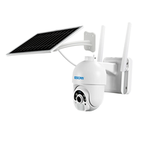 ESCAM QF250 1080P Cloud Storage WIFI Battery PIR Alarm Dome IP Camera With Solar Panel Full Color Night Vision PTZ Two W