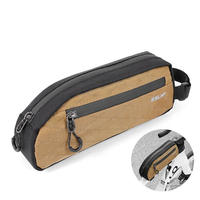 ESLNF Portable Bike Tube Bag Waterproof Big Capacity Top Zipper Hook Loop Strap Installation Nylon Bicycle Frame Bag for