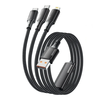 ESSAGER ES-X50 7A 100W USB-A to Micro/iP/Type-C Cable Fast Charging Data Transmission Copper Core Line 1.2M Long for iPh