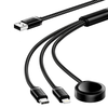 ESSAGER ES-X60 3A USB-A to Type-C/iP/iWatch Cable Fast Charging Data Transmission Copper Core Line 1.2M Long for iPhone