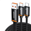 ESSAGER ES-X67 7A 100W USB-A to Type-C+Type-C Cable QC SCP FCP VOOC Fast Charging Data Transmission Tinned Copper Core L