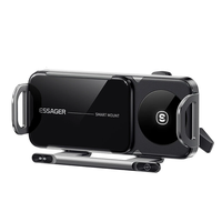 ESSAGER X01 15W Car Wireless Charger Air Outlet Dual Coil Mount Stand One-Click Switch Fast Charging for iPhone 16 15 14