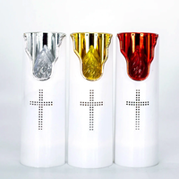 [EU Direct] 3 Pack LED Flameless Candle Lights with Flickering Flame Effect Built-in Music Mode for Indoor Outdoor Decor