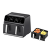 [EU Direct] 801D Double Chamber Air Fryer Display Touch Screen 8L Large Capacity Multi-Function Visual Smart Electric Di