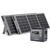[EU Direct] Aferiy P010 800W 512Wh LiFePO4 Portable Power Station +2* S100 100W Solar Panel,  UPS Pure Sine Wave Camping