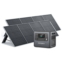 [EU Direct] Aferiy P110-D 1200W 960Wh LiFePO4 Portable Power Station +2* S200A1 200W Solar Panel UPS Pure Sine Wave Camp