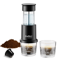 [EU Direct] BioloMix 2 in 1 Manual Espresso Coffee Machine Hot/Cold Portable Coffee Maker for NS Capsules & Ground Hand