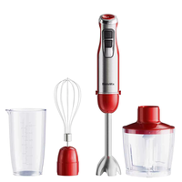 [EU Direct] BioloMix BHB1200 4-in-1 Hand Stick Blender 1200W Stainless Steel Immersion Mixer with Chopper Smoothie Cup I