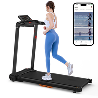 [EU Direct] Bominfit JK1601 2.5HP Folding Treadmill - 12km/h Speed Cup Holder 120KG Load LED Display Smart APP 