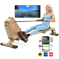 [EU Direct] Bominfit OR3WB Magnetic Rowing Machine - FSC Eco-friendly Wood Certified,  2 Ultra-quiet Flywheels,  16 Levels