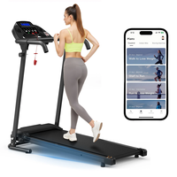 [EU Direct] Bominfit Q30-5 2.5HP 2 in 1 Folding Treadmill - 12km/h Speed Cup Holder LED Display 120KG Load Smart