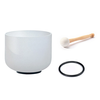 [EU Direct] CVNC 432Hz 8" C/F Note Quartz Crystal Singing Bowl Frosted Chakra for Sound Healing Bath