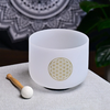 [EU Direct] CVNC 528Hz 8"C Note Life of Flower Design Frosted Crystal Singing Bowl for Meditation