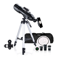 [EU Direct] ESSLNB ES2012 16-133X Astronomical Telescopes for Adults Kids Astronomy Beginners 80mm Travel Telescopes wit