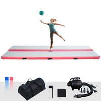 [EU Direct] Funwater 13ft Inflatable Air Gymnastic Mat,  4 inches Thickness Air Tumble Track with Electric Air Pump, Dubra