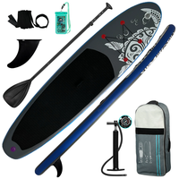 [EU Direct] Funwater 335cm Inflatable Stand Up Paddle Board with Pump Adjustable Paddle Waterproof Phone Bag Leash Stora