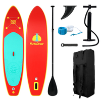 [EU Direct] FunWater 350cm Large Size Inflatable Stand Up Paddle Board Surfboard Complete Paddleboard Accessories Adjust
