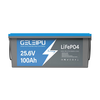[EU Direct] GELEIPU 24V 25.6V 100Ah LiFePO4 Battery,  2560Wh Rechargeable Lithium Battery Built-in 100A BMS,  Perfect for