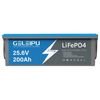 [EU Direct] GELEIPU 24V 25.6V 200Ah LiFePO4 Battery,  5120Wh Rechargeable Lithium Battery Built-in 100A BMS,  Perfect for