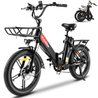 [EU DIRECT] KAISDA K201 Electric Bike 36V 10.4AH*2 Dual Batteries 250W Motor 20inch Tires 80-90KM Max Mileage 150KG Max