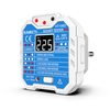 EU Direct KAIWEETS HT106D GFCI Outlet Tester with Voltage Display EU Plug CAT III 300V Flame Retardant ABS LED Indicator