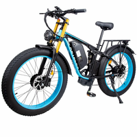 [EU DIRECT] KETELES K800P Electric Bike 48V 23Ah Battery 1000W*2 Dual Motors 26*4.0inch Fat Tires 60KM Mileage Range 180