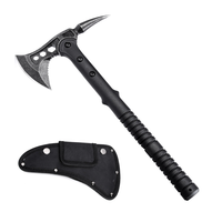 [EU Direct] KHU Camping Throwing Tactical Hatchet Tomahawk with Spike,  Survival Hatchet with Sheath,  Nylon Fiber Handle