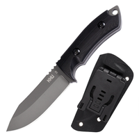 [EU Direct] KHU Fixed Blade Knife,  Survival Knife Hunting Knife Bushcraft Knife D2 Steel G10 Handle,  Outdoor Hunting Cam