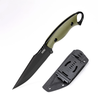 [EU Direct] KHU Outdoor Knife Fixed Blade Survival Knife Hunting Knife Bushcraft Knife Camping Knife D2 Steel G10 Handle