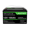 [EU Direct] LANPWR 12V 100Ah LiFePO4 Battery Pack Backup Power,  1280Wh Energy,  4000 Deep Cycles,  100A BMS,  Connectable T