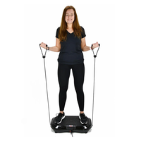 [EU DIRECT] LIFEFIT F-DESK-01-01 Vibration Plate Exercise Machine with Loop Resistance Bands Body Workout Vibration Fitn