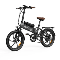 [EU DIRECT] PVY Z20 MAX Electric Bike 36V 15AH+10.6AH Dual Batteries 250W Motor 20inch Tires 200KM Max Mileage 150KG Max