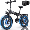 [EU Direct] Ridstar H20 PRO Electric Bike 48V 23AH Battery 1000W*2 Dual Motors 20inches Tires 70-90KM Max Mileage 150KG