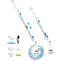 [EU Direct] TASVAC EB5 Spin Scrubber,  450RPM Cordless Shower Brush And Adjustable Extension Arm With 5 Replaceable Clean