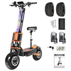 [EU Direct] TOURSOR X8Pro Electric Scooter 60V 38.8AH Battery 4000W*2 Dual Motors 13inch Road Tires Additional 14inch Of