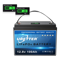 [EU Direct] UBETTER LiFePO4 100Ah Mini 12V Lithium Battery 100A BMS LiFePO4 Battery with 4000+ Cycles and 10 Years,  Max.