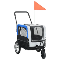 [EU] Pet Bike Trailer 91763 Dog Carrier for Dogs and Pets with Durable Frame Breathable Protective Net Pet Cart with 360