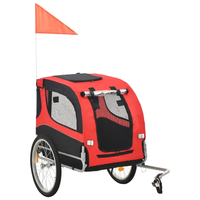 [EU] Pet Bike Trailer 91765 Dog Carrier for Dogs and Pets with Durable Frame Breathable Protective Net Pet Cart,  Easy As