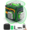 EU US Direct CIGMAN CM-S01 12 Lines Laser Level 3x360° Full Layout APP Control Green Laser Self-Leveling Rechargeable Ba