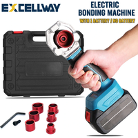Excellway Rechargeable Hot Melt Machine Cordless PPR Water Pipe Melter Plastic Welding Machine with Replacement Heads 18
