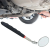 Extend 7-1/4" to 30" 360° Retractable Extension Rod Mirror Telescopic Inspection Detection lens Silver Pocket Clip Car T