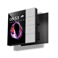 F3 Pro Tuya Zigbe 3.5 Inch Smart Wall Switch Touch Screen 4 Groups Switch Smart Home Radar Sensor 8-way Dimming Curtain